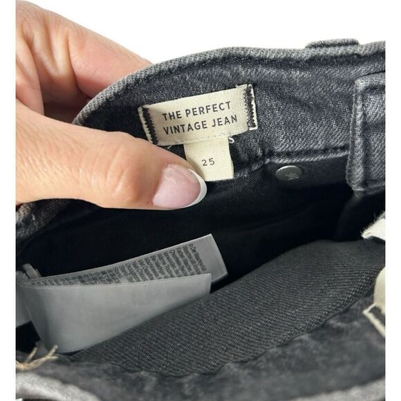 Madewell The Perfect Vintage Jean Size 25 Charcoal Gray Classic Timeless Minimal - Picture 7 of 11